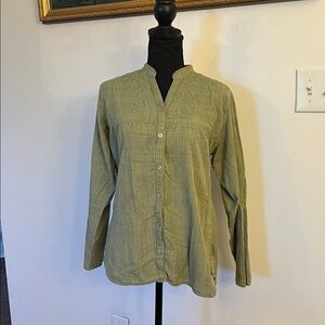 Woolrich 100% Cotton Sage Green Textured Shirt, sz  Small.